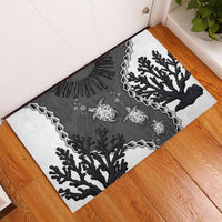 Black Coral Hawaii Rubber Doormat Ekaha Ku Moana Honu Sea Turtle