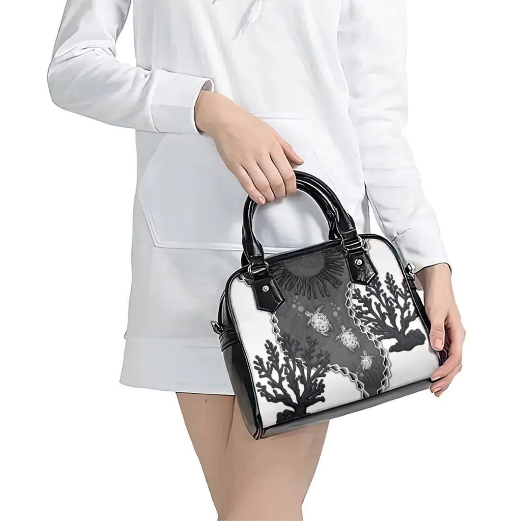 Black Coral Hawaii Shoulder Handbag Ekaha Ku Moana Honu Sea Turtle