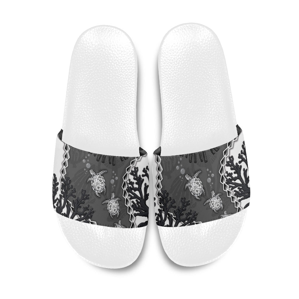 Black Coral Hawaii Slide Sandals Ekaha Ku Moana Honu Sea Turtle