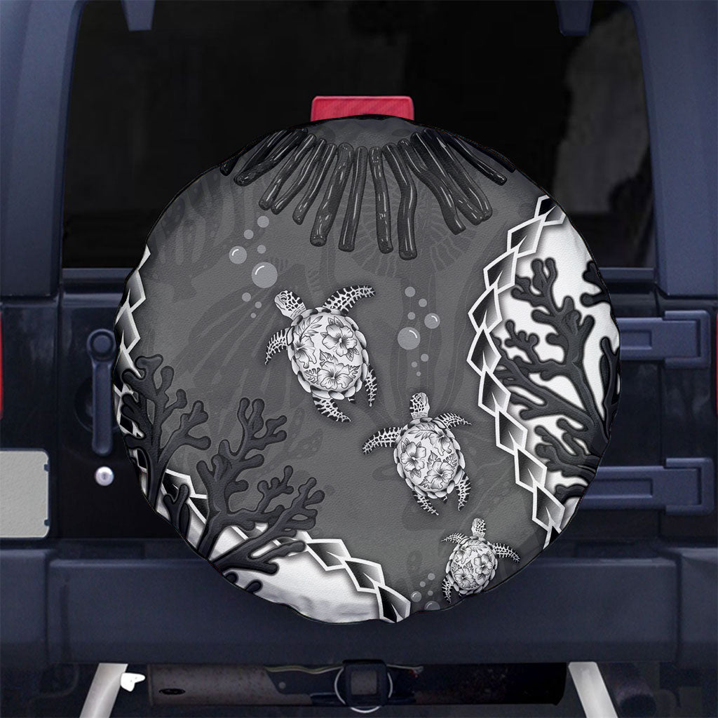 Black Coral Hawaii Spare Tire Cover Ekaha Ku Moana Honu Sea Turtle