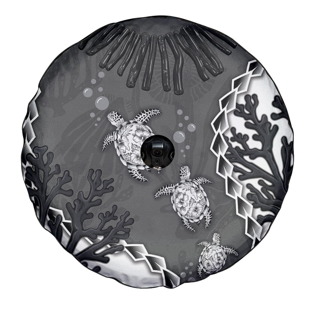 Black Coral Hawaii Spare Tire Cover Ekaha Ku Moana Honu Sea Turtle