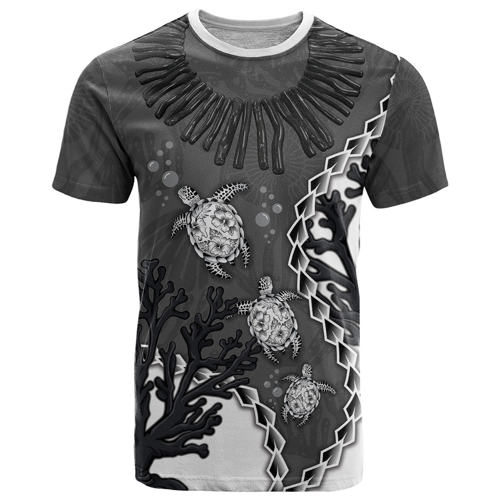 Personalized Black Coral Hawaii T Shirt Ekaha Ku Moana Honu Sea Turtle