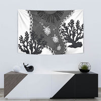 Black Coral Hawaii Tapestry Ekaha Ku Moana Honu Sea Turtle