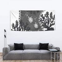 Black Coral Hawaii Tapestry Ekaha Ku Moana Honu Sea Turtle