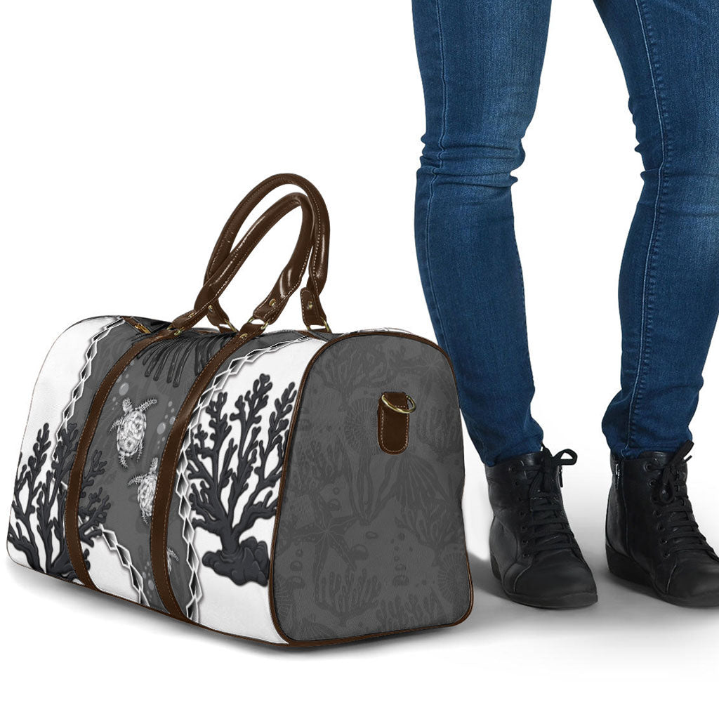 Black Coral Hawaii Travel Bag Ekaha Ku Moana Honu Sea Turtle