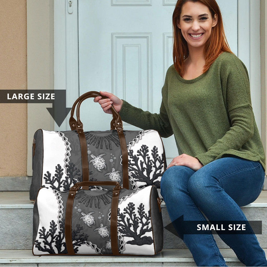 Black Coral Hawaii Travel Bag Ekaha Ku Moana Honu Sea Turtle