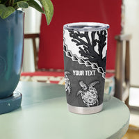 Personalized Black Coral Hawaii Tumbler Cup Ekaha Ku Moana Honu Sea Turtle