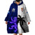 Fiji And Scotland Rugby Wearable Blanket Hoodie Fijian Tapa Pattern With Thistle LT14 - Polynesian Pride