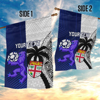 Custom Fiji And Scotland Rugby Garden Flag Fijian Tapa Pattern With Thistle LT14 - Polynesian Pride