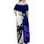 Custom Fiji And Scotland Rugby Off Shoulder Maxi Dress Fijian Tapa Pattern With Thistle LT14 - Polynesian Pride