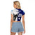 Custom Fiji And Scotland Rugby Raglan Cropped T Shirt Fijian Tapa Pattern With Thistle LT14 - Polynesian Pride