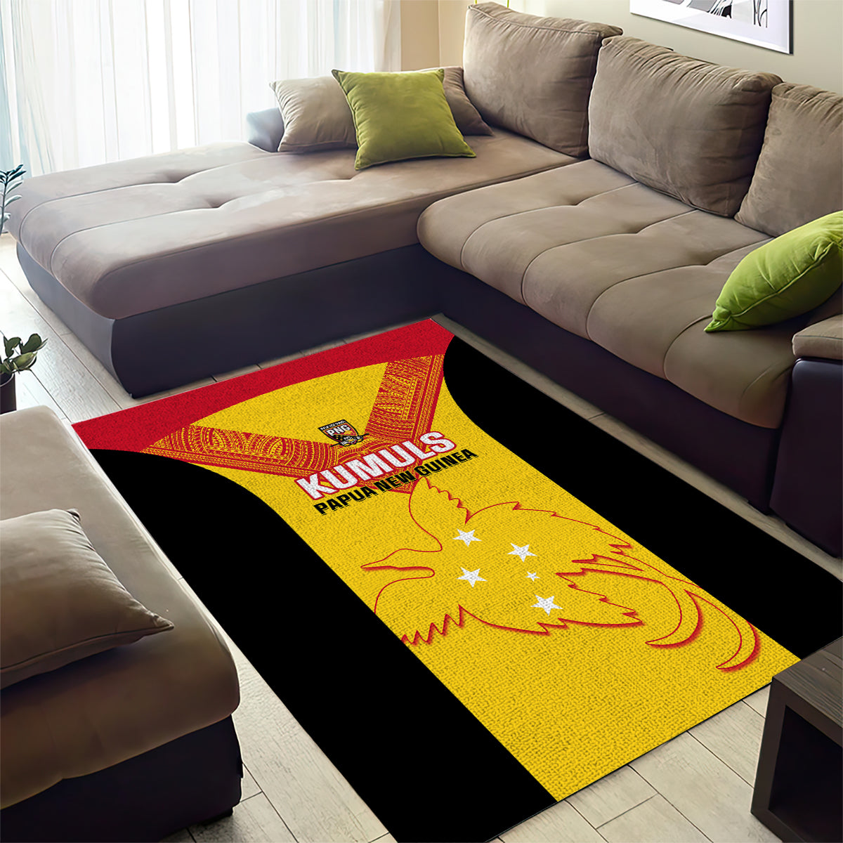 Custom Papua New Guinea Rubgby Area Rug Pacific 2023 Go PNG Kumuls LT14 - Polynesian Pride