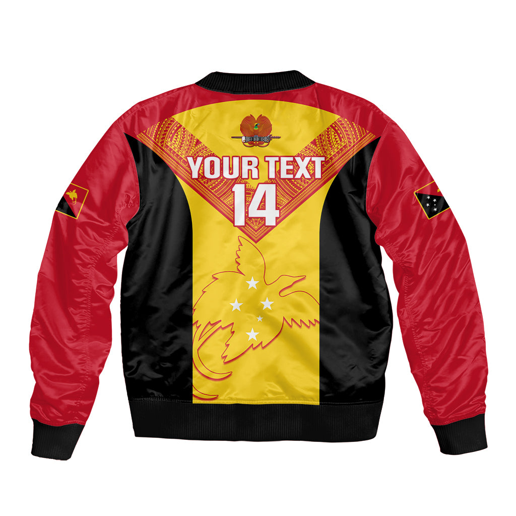 Custom Papua New Guinea Rubgby Bomber Jacket Pacific 2023 Go PNG Kumuls LT14 - Polynesian Pride