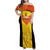 Custom Papua New Guinea Rubgby Family Matching Off Shoulder Maxi Dress and Hawaiian Shirt Pacific 2023 Go PNG Kumuls LT14 Mom's Dress Yellow - Polynesian Pride