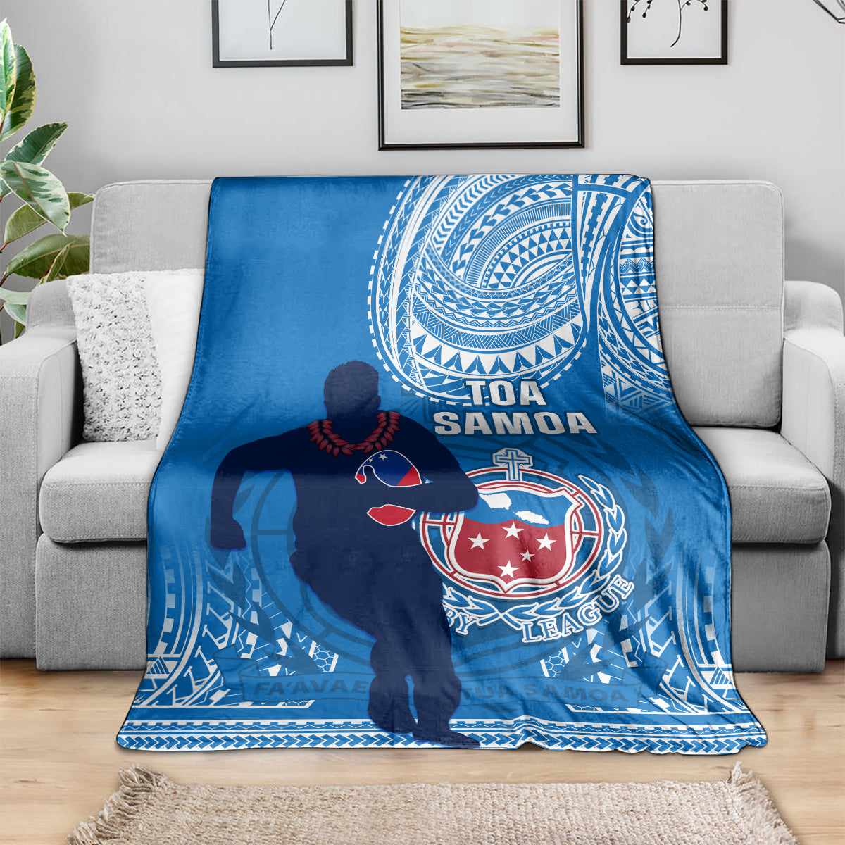 Samoa Rugby Blanket Pacific 2023 Go Toa Samoa LT14 - Polynesian Pride