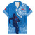 Custom Samoa Rugby Family Matching Off Shoulder Long Sleeve Dress and Hawaiian Shirt Pacific 2023 Go Toa Samoa LT14 Dad's Shirt - Short Sleeve Blue - Polynesian Pride