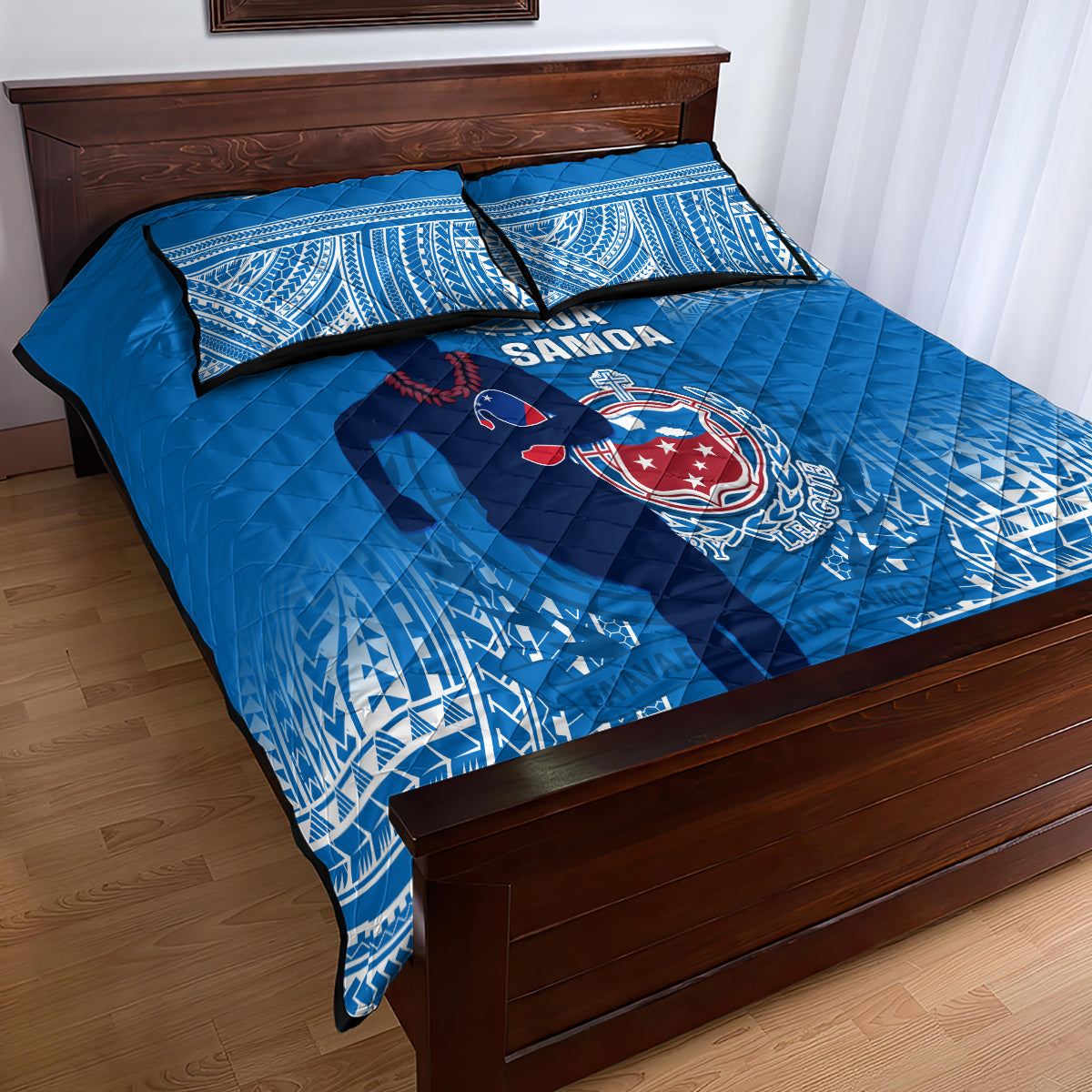 Samoa Rugby Quilt Bed Set Pacific 2023 Go Toa Samoa LT14 - Polynesian Pride