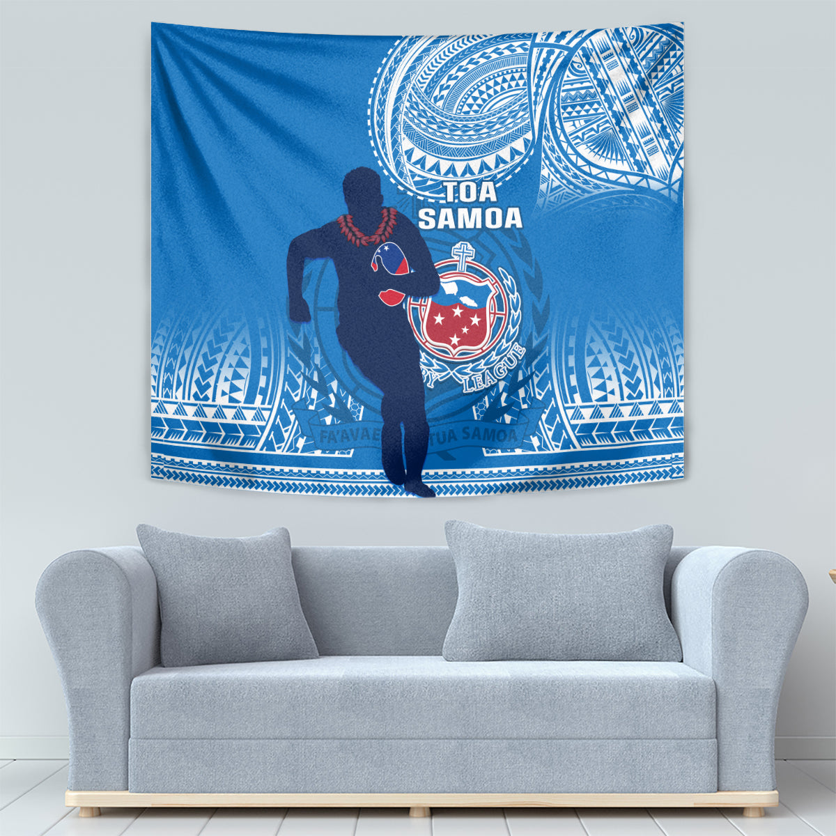 Samoa Rugby Tapestry Pacific 2023 Go Toa Samoa LT14 - Polynesian Pride