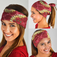Red Palaka Hawaii Mele Kalikimaka Neck Gaiter Ohia Lehua Monstera Puakenikeni Lei LT14 - Polynesian Pride