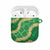 Green Palaka Hawaii Mele Kalikimaka AirPods Case Ohia Lehua Monstera Puakenikeni Lei - Polynesian Pride