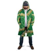 Green Palaka Hawaii Mele Kalikimaka Cloak Ohia Lehua Monstera Puakenikeni Lei - Polynesian Pride