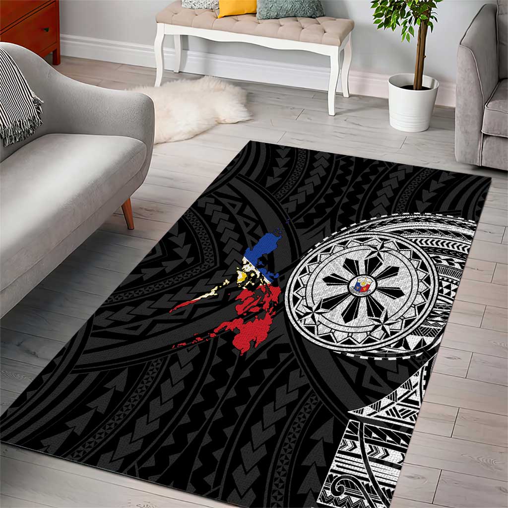 Philippines Strong Area Rug Filipino Map Polynesian Tattoo - Polynesian Pride
