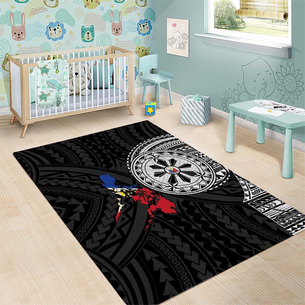 Philippines Strong Area Rug Filipino Map Polynesian Tattoo - Polynesian Pride