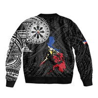 Philippines Strong Bomber Jacket Filipino Map Polynesian Tattoo - Polynesian Pride