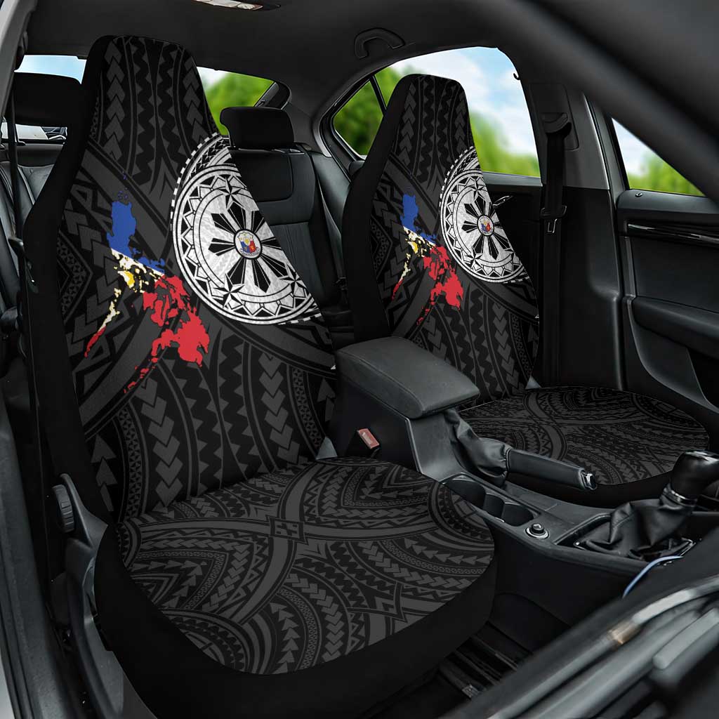 Philippines Strong Car Seat Cover Filipino Map Polynesian Tattoo - Polynesian Pride