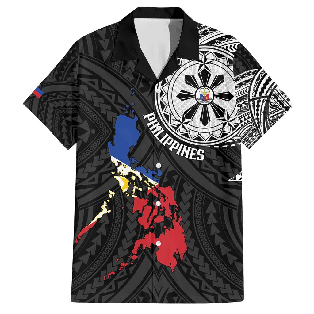 Philippines Strong Family Matching Long Sleeve Bodycon Dress and Hawaiian Shirt Filipino Map Polynesian Tattoo - Polynesian Pride