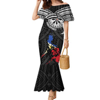 Philippines Strong Family Matching Mermaid Dress and Hawaiian Shirt Filipino Map Polynesian Tattoo - Polynesian Pride