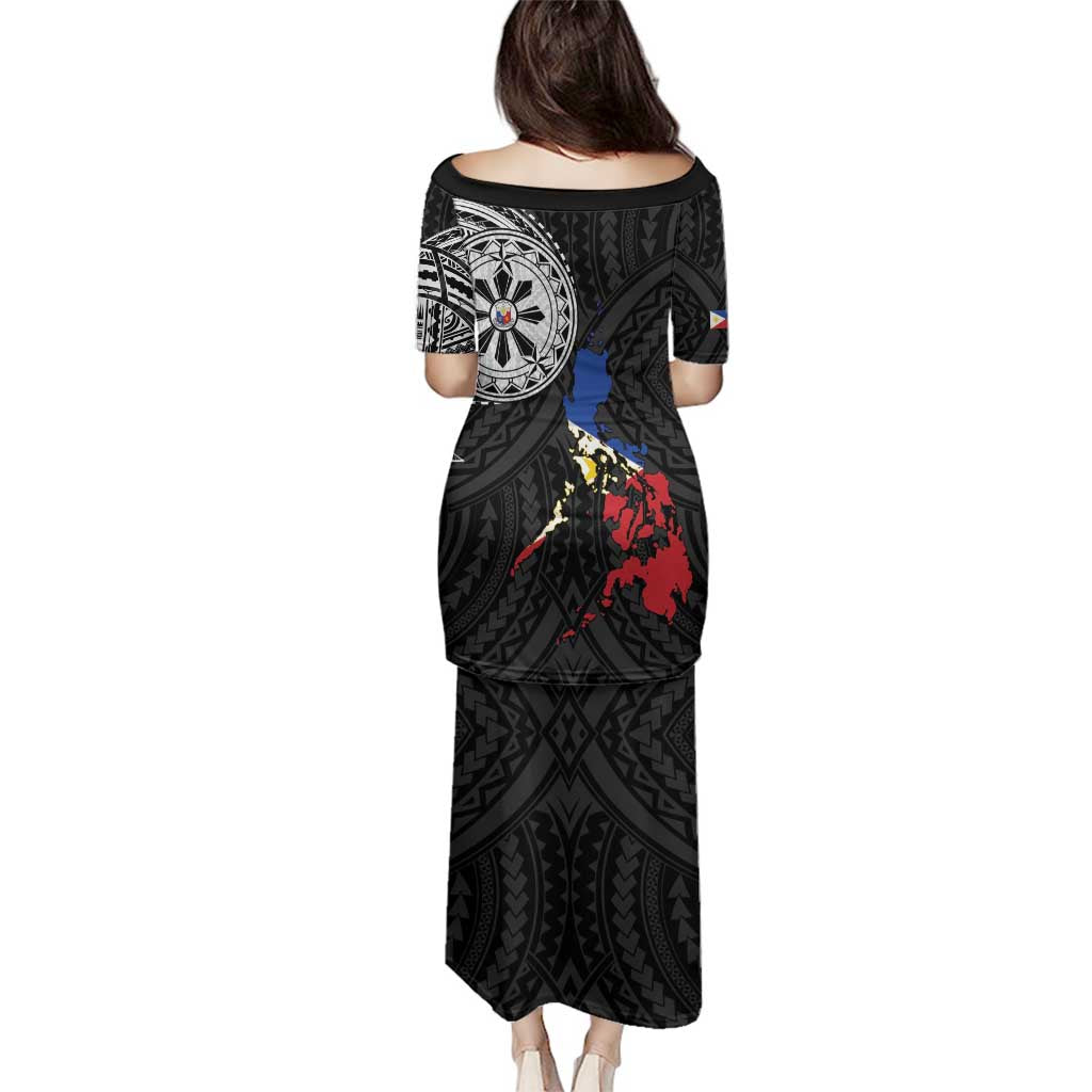 Philippines Strong Family Matching Puletasi and Hawaiian Shirt Filipino Map Polynesian Tattoo - Polynesian Pride