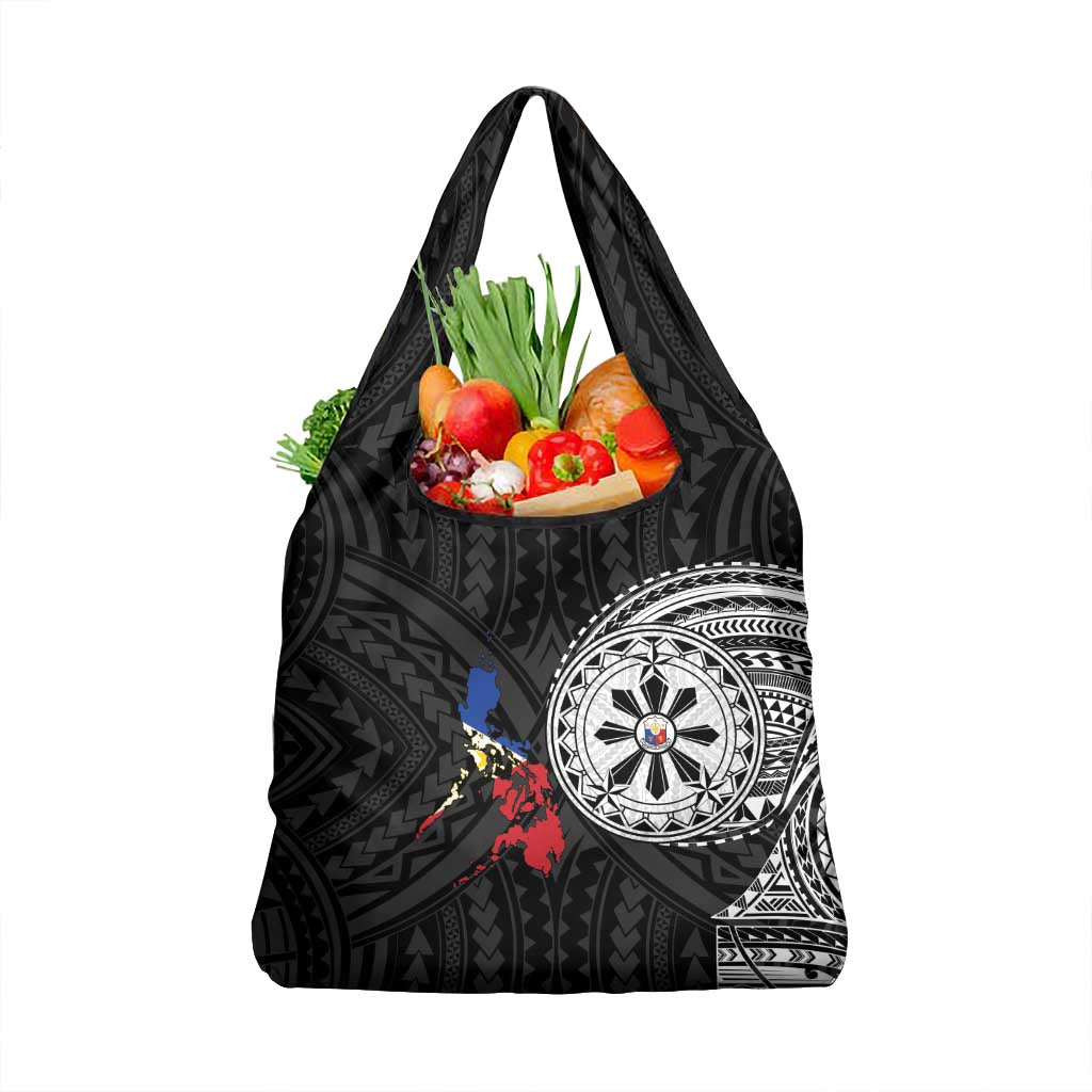 Philippines Strong Grocery Bag Filipino Map Polynesian Tattoo - Polynesian Pride