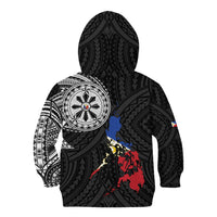 Philippines Strong Kid Hoodie Filipino Map Polynesian Tattoo - Polynesian Pride