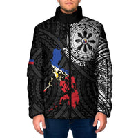 Philippines Strong Padded Jacket Filipino Map Polynesian Tattoo - Polynesian Pride