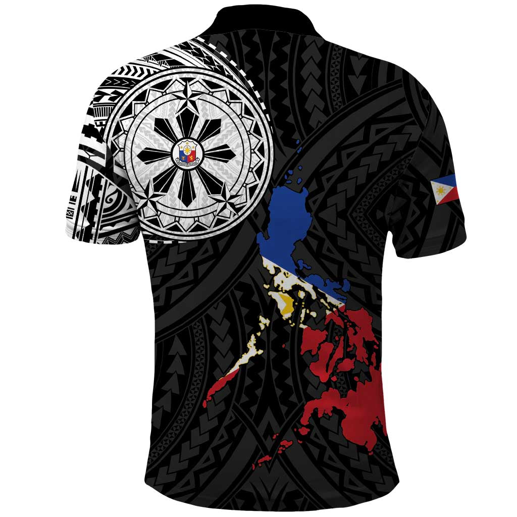 Philippines Strong Polo Shirt Filipino Map Polynesian Tattoo - Polynesian Pride
