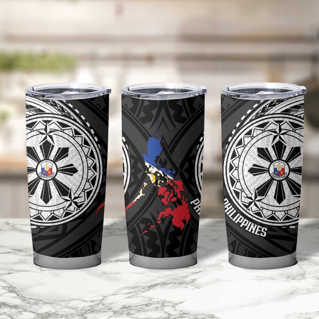 Philippines Strong Tumbler Cup Filipino Map Polynesian Tattoo - Polynesian Pride