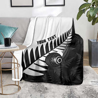 New Zealand Lawn Bowls Custom Blanket Aotearoa Silver Fern - Polynesian Pride