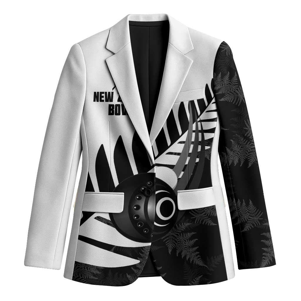 New Zealand Lawn Bowls Custom Blazer Aotearoa Silver Fern - Polynesian Pride
