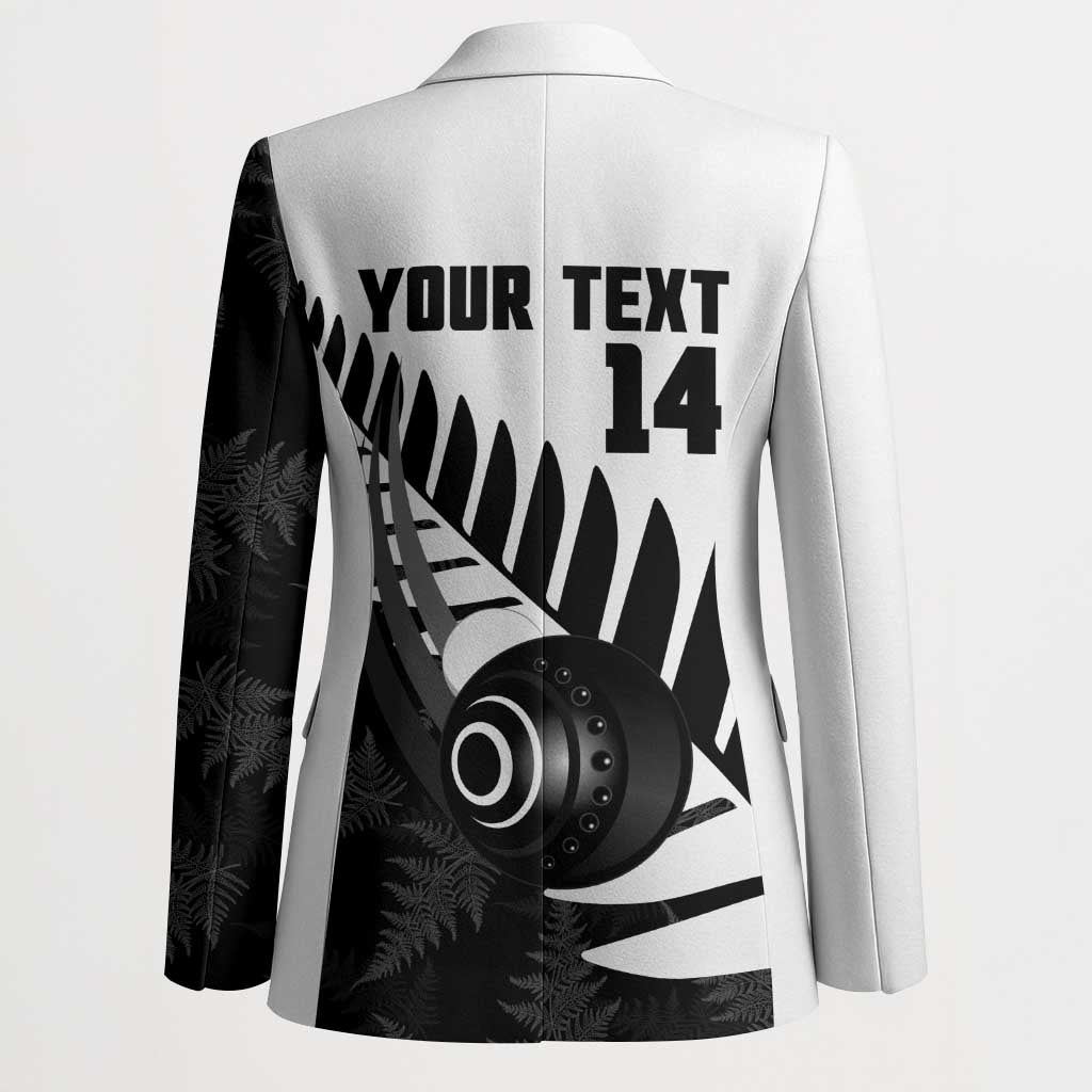 New Zealand Lawn Bowls Custom Blazer Aotearoa Silver Fern - Polynesian Pride