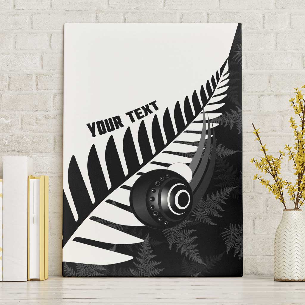 New Zealand Lawn Bowls Custom Canvas Wall Art Aotearoa Silver Fern - Polynesian Pride