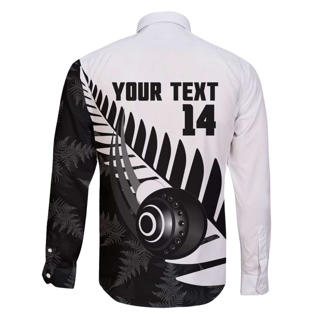 New Zealand Lawn Bowls Custom Family Matching Long Sleeve Bodycon Dress and Hawaiian Shirt Aotearoa Silver Fern - Polynesian Pride