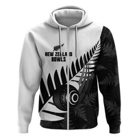 New Zealand Lawn Bowls Custom Hoodie Aotearoa Silver Fern - Polynesian Pride