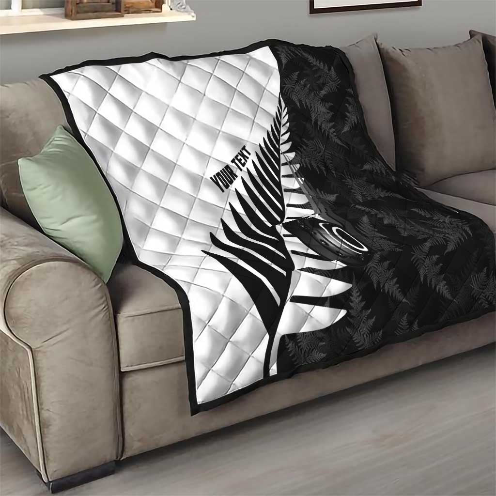 New Zealand Lawn Bowls Custom Quilt Aotearoa Silver Fern - Polynesian Pride
