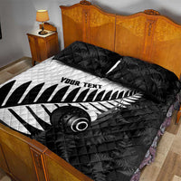 New Zealand Lawn Bowls Custom Quilt Bed Set Aotearoa Silver Fern - Polynesian Pride