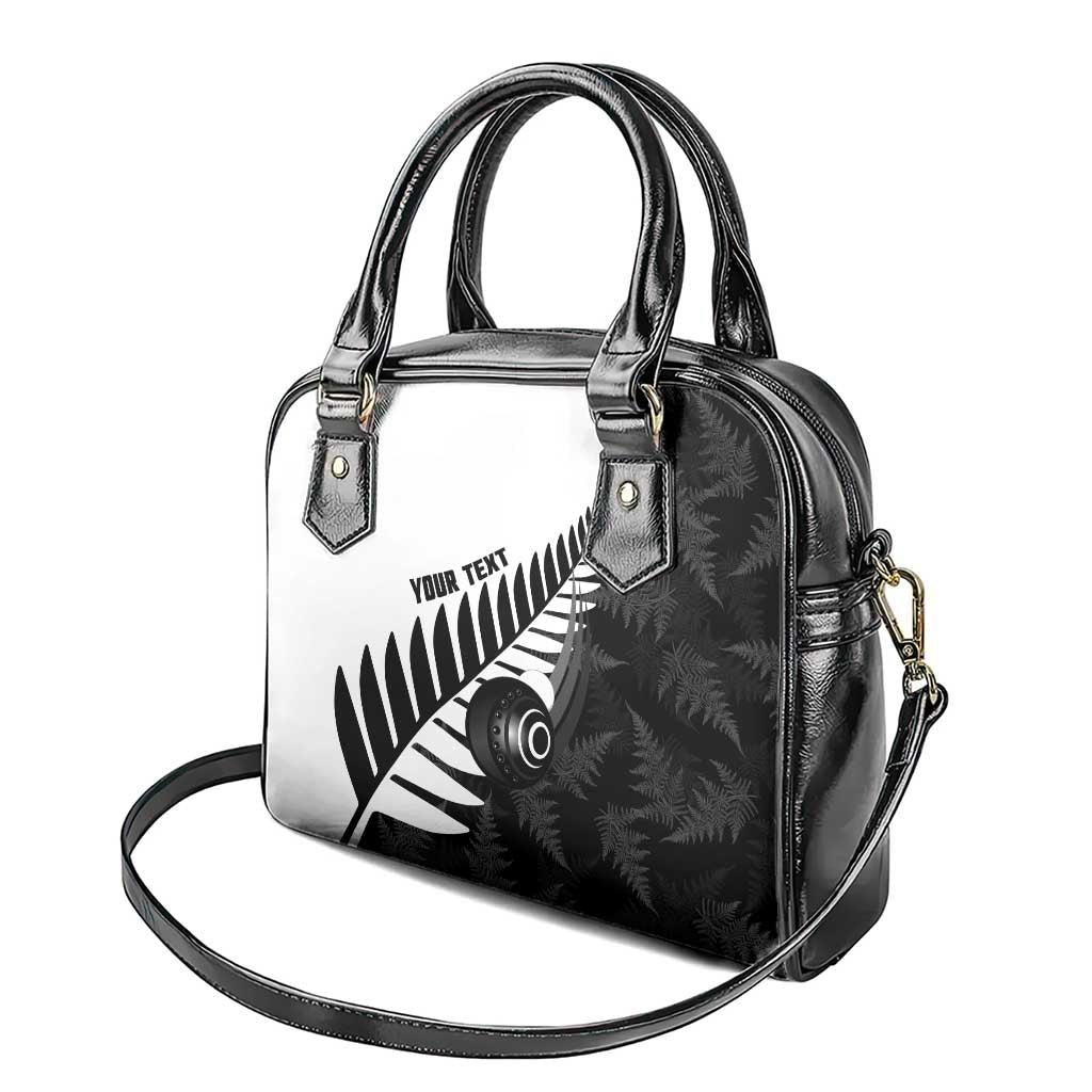 New Zealand Lawn Bowls Custom Shoulder Handbag Aotearoa Silver Fern - Polynesian Pride