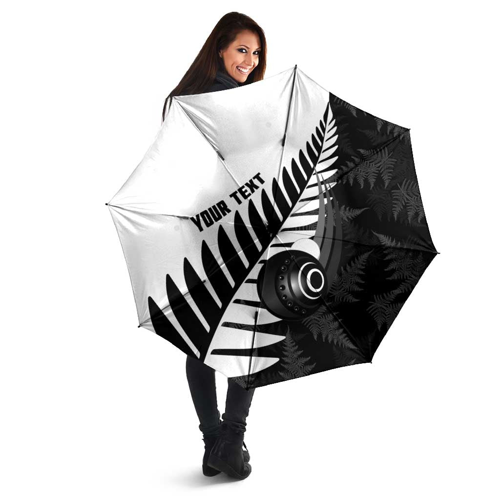 New Zealand Lawn Bowls Custom Umbrella Aotearoa Silver Fern - Polynesian Pride