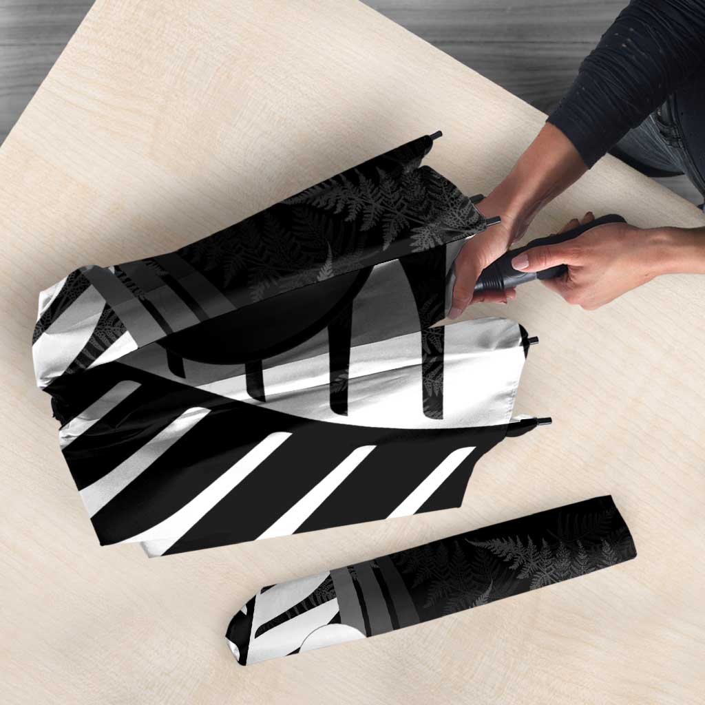 New Zealand Lawn Bowls Custom Umbrella Aotearoa Silver Fern - Polynesian Pride