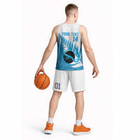 New Zealand Lawn Bowls Prostate Cancer Custom Basketball Jersey Aotearoa Maori Silver Fern Blue Ribbon - Polynesian Pride