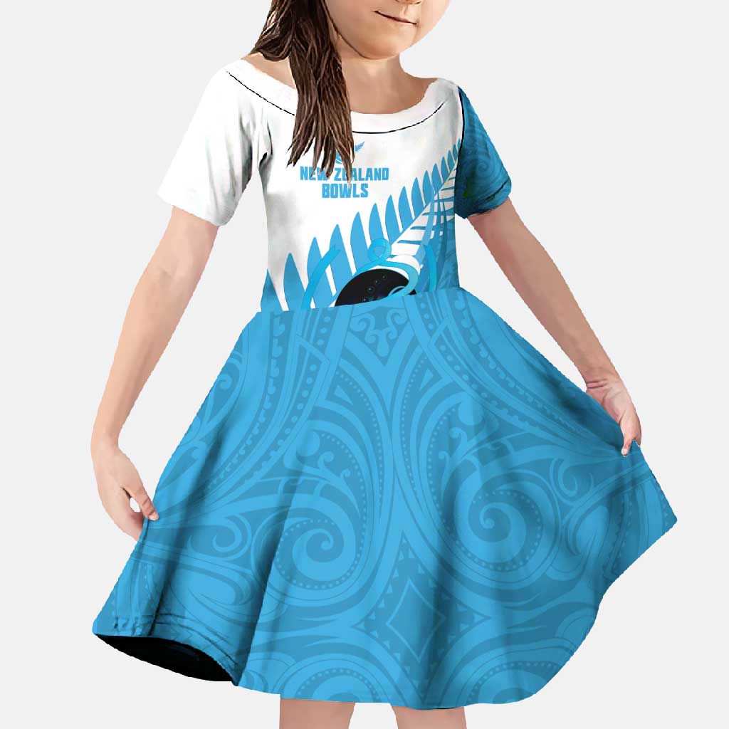 New Zealand Lawn Bowls Prostate Cancer Custom Family Matching Tank Maxi Dress and Hawaiian Shirt Aotearoa Maori Silver Fern Blue Ribbon - Polynesian Pride